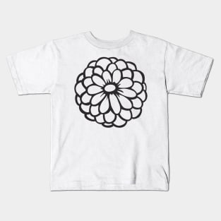 Black Flower Kids T-Shirt